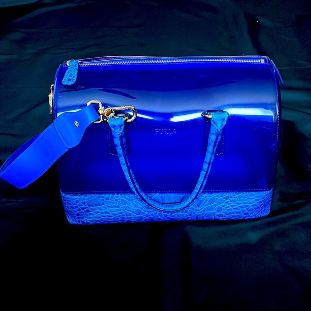 Furla Glossy Blue Candy Bag